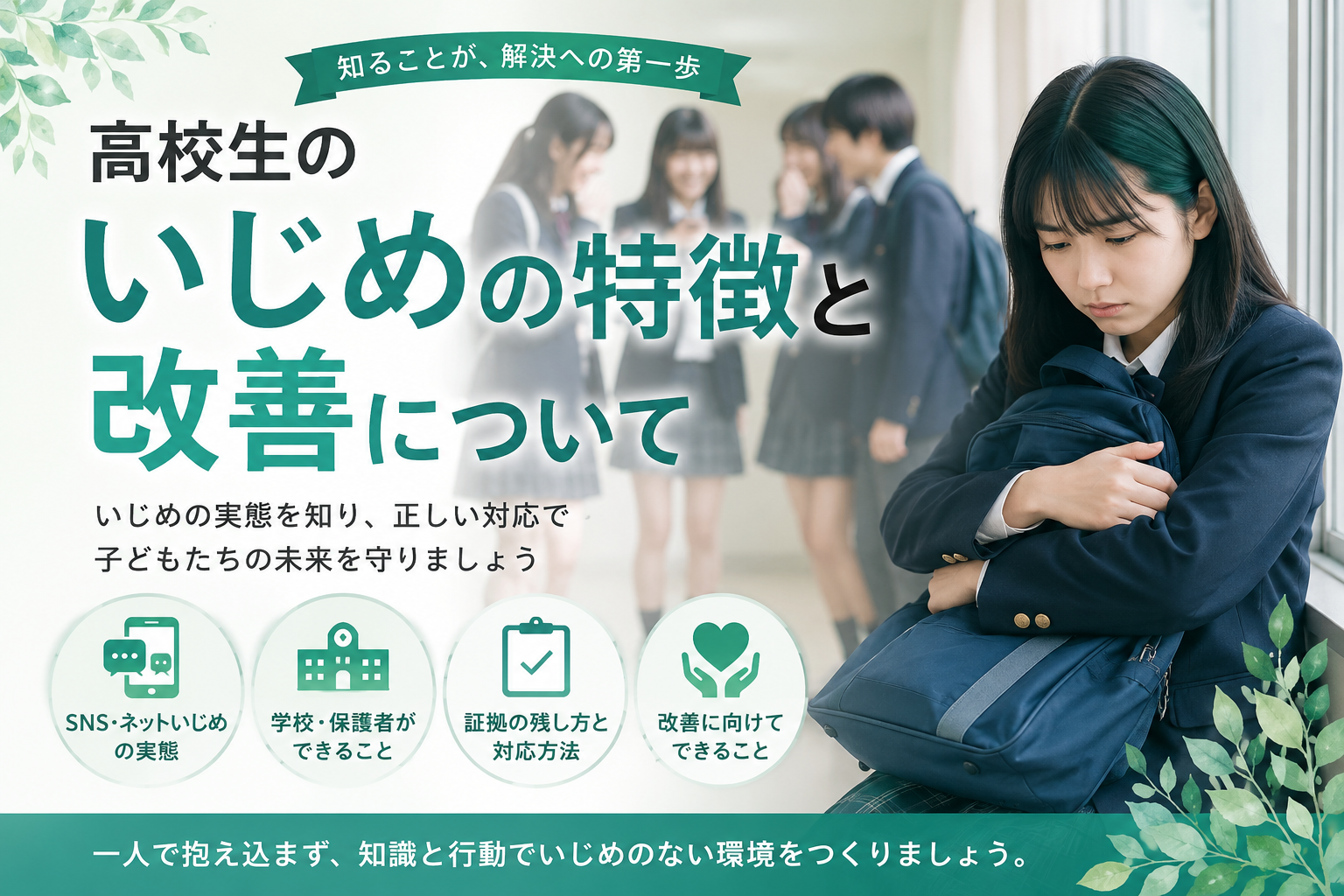高校生のいじめの特徴と改善について