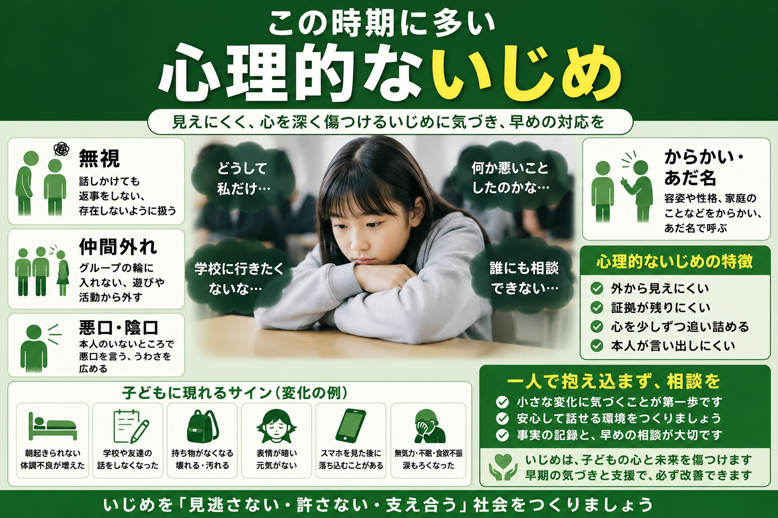 この時期に多い心理的ないじめ